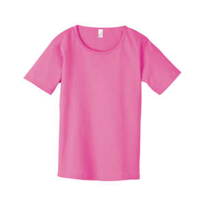 Anvil Scoop Neck Tee - Dark/Color Azalea
