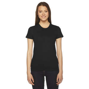Custom Promotional Women's American Apparel Short Sleeve Fine Cotton Jersey Tee - Dark/Color