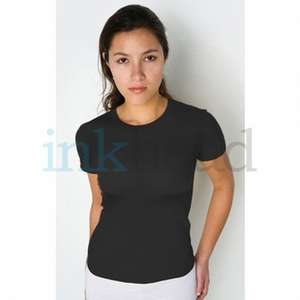 Women's American Apparel Short Sleeve Fine Cotton Jersey Tee - Dark/Color