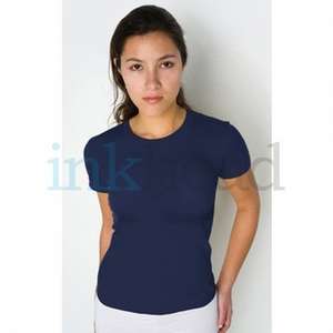 Women's American Apparel Short Sleeve Fine Cotton Jersey Tee - Dark/Color