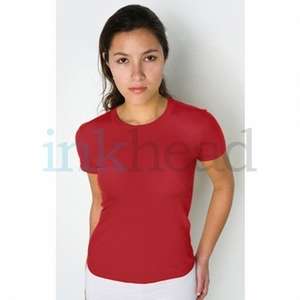 Women's American Apparel Short Sleeve Fine Cotton Jersey Tee - Dark/Color