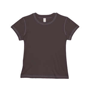 Anvil Womens Ringspun Semi-Sheer Tee - Dark/Color Chocolate/Blue, Light
