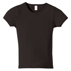 Anvil Ribbed Scoop Neck Tee - Dark/Color Black