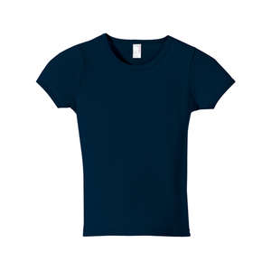 Anvil Ribbed Scoop Neck Tee - Dark/Color Blue, Navy