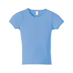 Anvil Ribbed Scoop Neck Tee - Dark/Color Blue, Carolina