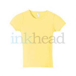 Anvil Ribbed Scoop Neck Tee - Dark/Color Yellow, Haze