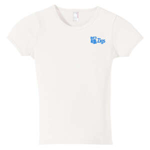 Anvil Ribbed Scoop Neck Tee - White/Neutral