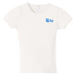 Promotional Ladies T-Shirts - Anvil Ribbed Scoop Neck Tee - White/Neutral