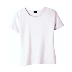 Custom Promotional Hanes Silver For Her Short Sleeve Classic Fit 1x1 Rib Tee - White/Neutral