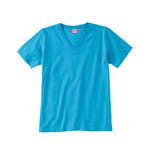 Personalized T-Shirts - LA T V-Neck Cotton Tee - Dark/Color