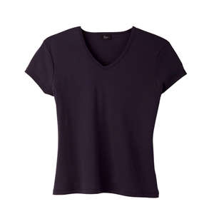 Hanes Silver For Her Classic Fit V-Neck Tee - Dark/Color Blue, Deep Navy