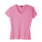 Business T-Shirts - Hanes Silver For Her Classic Fit V-Neck Tee - Dark/Color
