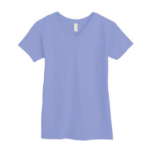 Anvil Womens V-Neck Tee - Dark/Color Violet
