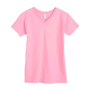 Anvil Womens V-Neck Tee - Dark/Color 