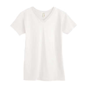 Custom Promotional Anvil Womens V-Neck Tee - White/Neutral