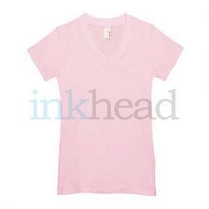 Anvil Spandex V Neck Tee - Dark/Color