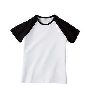 Anvil Womens Semi-Sheer Cap Sleeve Baseball Tee - White/Neutral White/Black