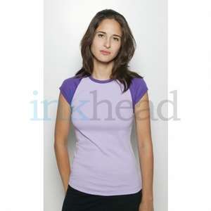 American Apparel Women's Raglan Cap Sleeve Tee - Dark/All 