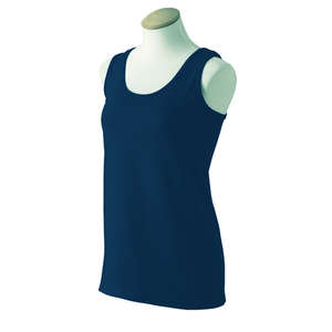 Gildan Womens Cotton Tank - Dark/Color Blue, Navy