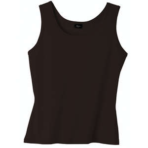 Hanes Silver For Her Classic Fit Wide Strap Tank - Dark/Color Black