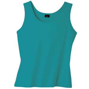 Hanes Silver For Her Classic Fit Wide Strap Tank - Dark/Color Teal