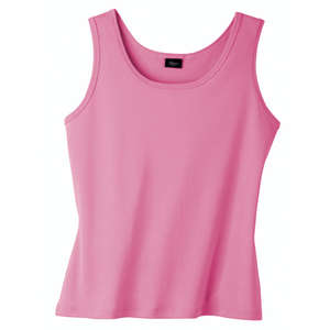 Hanes Silver For Her Classic Fit Wide Strap Tank - Dark/Color Pink