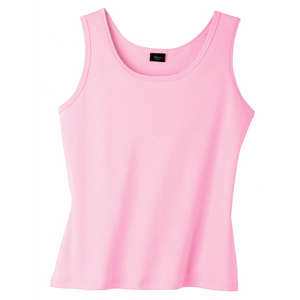 Hanes Silver For Her Classic Fit Wide Strap Tank - Dark/Color Pink, Pale
