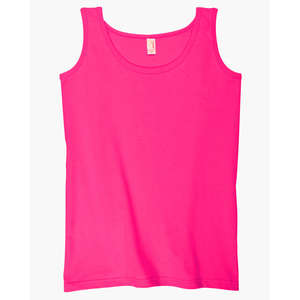 Anvil Womens Tank - Dark/Color Pink, Hot