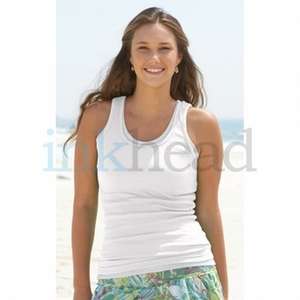American Apparel 2x1 Cotton Rib Tank - White/Neutral 