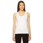 Wholesale T-Shirts - American Apparel 2x1 Cotton Rib Tank - White/Neutral