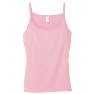 Anvil Semi-Sheer Spaghetti Strap Tank - Dark/Color Pink, Antique