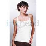 Promotional Apparel - American Apparel Baby Rib Spaghetti Tank - White/Neutral