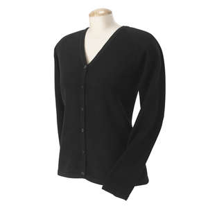 Chestnut Hill Womens Sweater Knit Cardigan - Dark/All Black