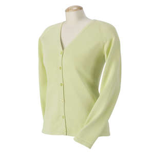 Chestnut Hill Womens Sweater Knit Cardigan - Dark/All Green, Bamboo