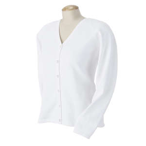 Chestnut Hill Womens Sweater Knit Cardigan - Dark/All White