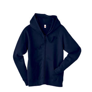 Hanes Womens 8 oz Full-Zip Fleece Hood - Dark/Color Blue, Deep Navy