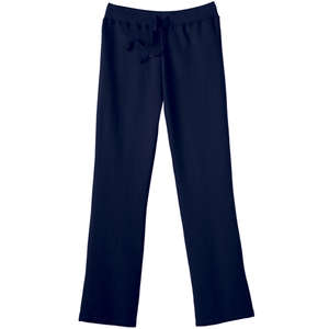 Hanes Womens 8 oz 80/20 Fleece Open Bottom Pants - Dark/Color Blue, Deep Navy