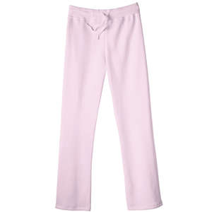 Hanes Womens 8 oz 80/20 Fleece Open Bottom Pants - Dark/Color Pink, Pale