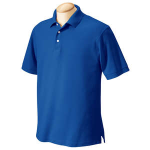 Chestnut Hill Mens Performance Plus Polo - Dark/Color Blue, True Royal