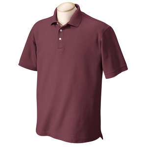 Chestnut Hill Mens Performance Plus Polo - Dark/Color Wine, Heathered