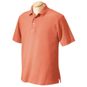 Chestnut Hill Mens Performance Plus Polo - Dark/Color Orange, Tangerine