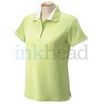 Promotional Golf & Polo Shirts - Chestnut Hill Womens Performance Plus Pique Colorblock Polo - Dark/All