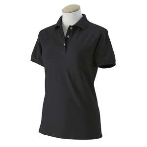 Izod Womens Short Sleeve Silk Wash Pique - Dark/Color Black