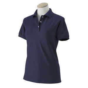 Izod Womens Short Sleeve Silk Wash Pique - Dark/Color Blue, Midnight