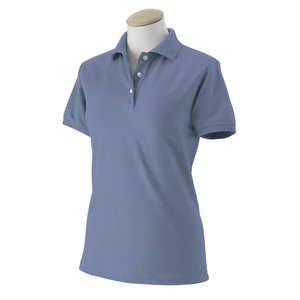 Izod Womens Short Sleeve Silk Wash Pique - Dark/Color Blue, Ocean