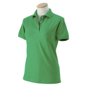 Izod Womens Short Sleeve Silk Wash Pique - Dark/Color Green, Yacht