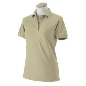 Izod Womens Short Sleeve Silk Wash Pique - Dark/Color Khaki, Golden