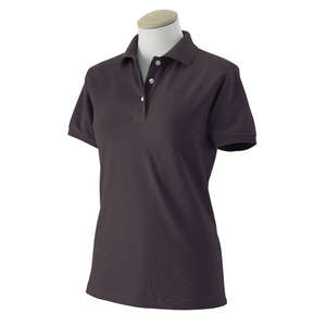 Izod Womens Short Sleeve Silk Wash Pique - Dark/Color Brown, Tudor