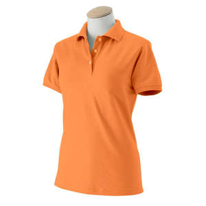Izod Womens Short Sleeve Silk Wash Pique - Dark/Color Orange, Bright