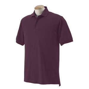 Izod Mens Short Sleeve Silk Wash Pique - Dark/Color Plum Boulder
